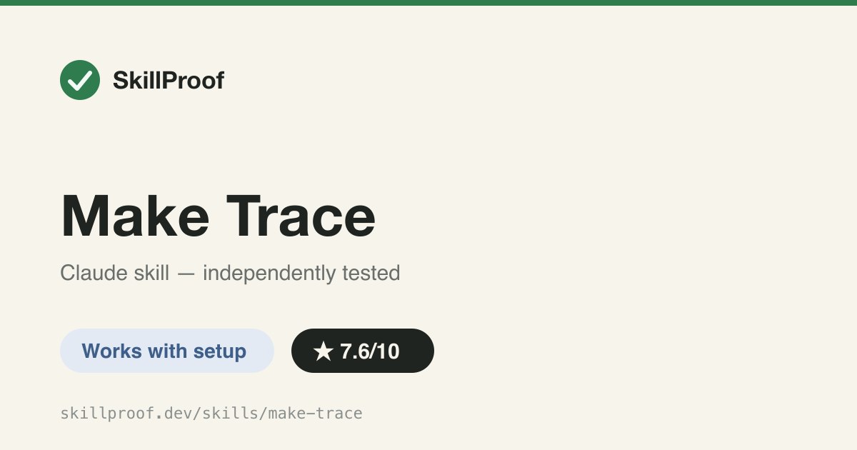 Make Trace — Lift any runbook, SKILL.md or chat log into a runnable Flowtrace DAG and drive the full run lifecycle