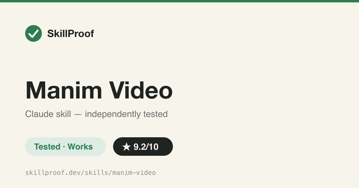 Manim Video — Docker-based Manim pipeline for 3Blue1Brown-style explainer videos and algorithm animations.