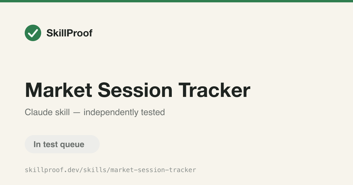 Market Session Tracker — Monitor a stock watchlist live across pre-market, open, intraday, and close sessions.