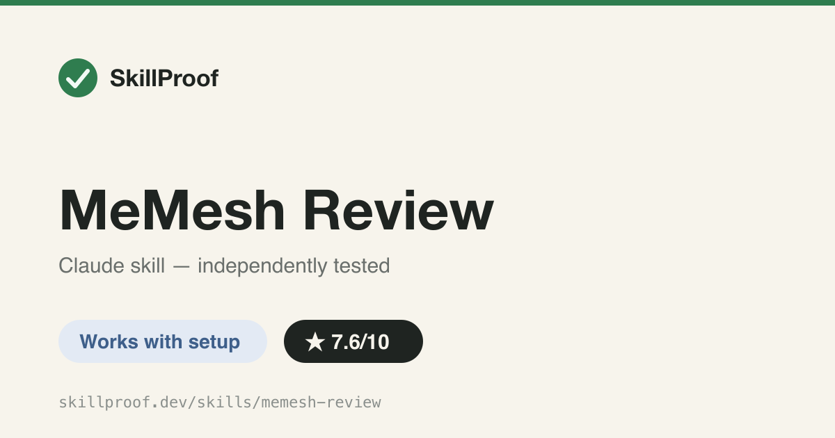 MeMesh Review — Health-scores and cleans up your MeMesh AI memory database