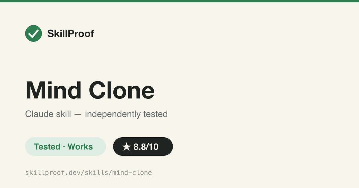 Mind Clone — Loads a persona file and answers strictly in that subject's cognitive voice, from Soul to Brain to Mouth.