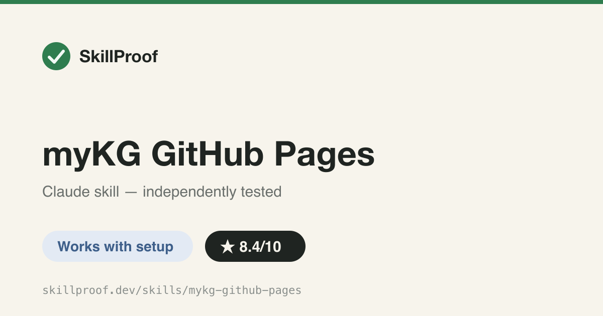 myKG GitHub Pages — Jekyll and Actions GitHub Pages setup, hardcoded to the SenolIsci/mykg repo