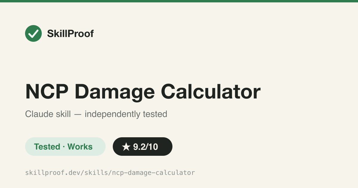 NCP Damage Calculator — Exact Pokemon Champions damage rolls, KO odds and speed lines from a JSON CLI