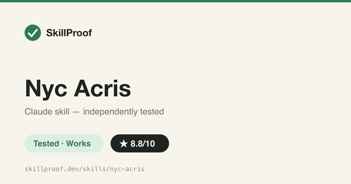 Nyc Acris — Look up NYC ACRIS deeds, mortgages, liens and ownership history via a 3-table Socrata join
