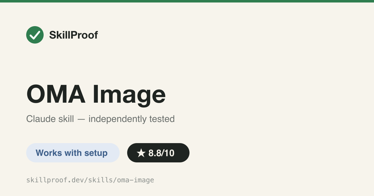 OMA Image — Auth-aware router that picks a free/authenticated AI image vendor and never fakes a result