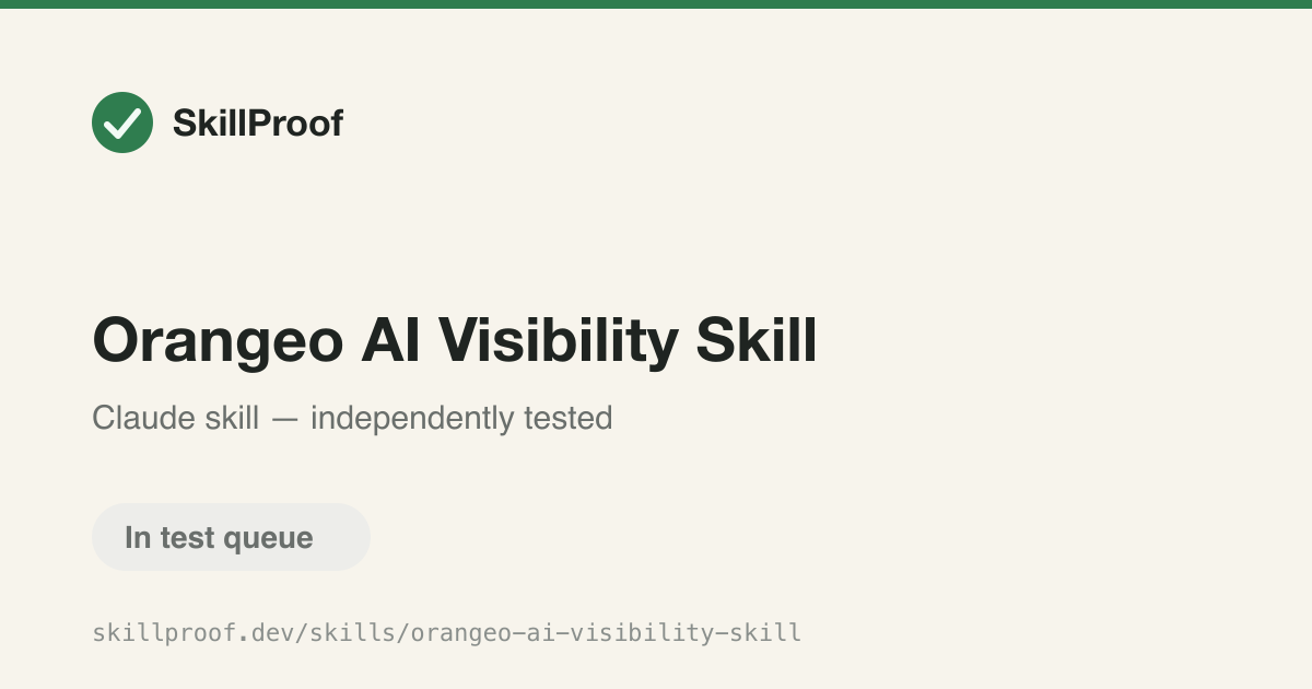Orangeo AI Visibility Skill — Audit a brand's readiness for AI search engines and generate a GEO/AEO action plan.