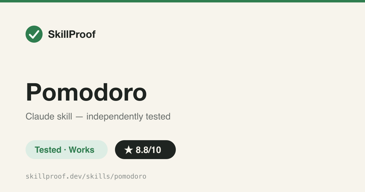 Pomodoro — Compiled CLI Pomodoro timer that persists every session to a real SQLite DB
