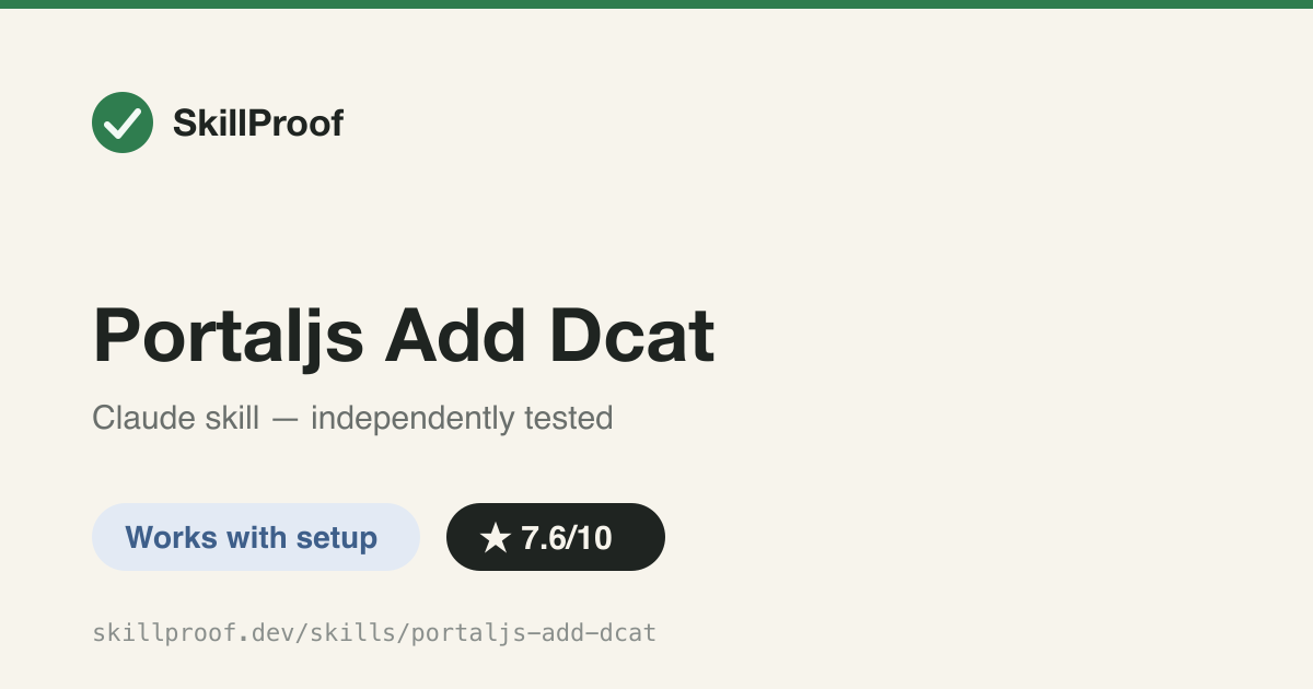 Portaljs Add Dcat — Emit harvestable DCAT-AP/US/3 feeds from a PortalJS portal at build time