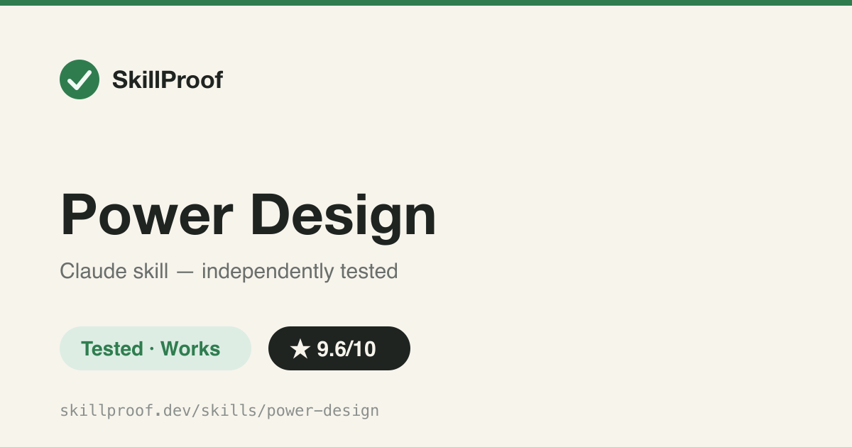 Power Design — On-brand HTML decks and landing pages against 20 codified, numeric design rules