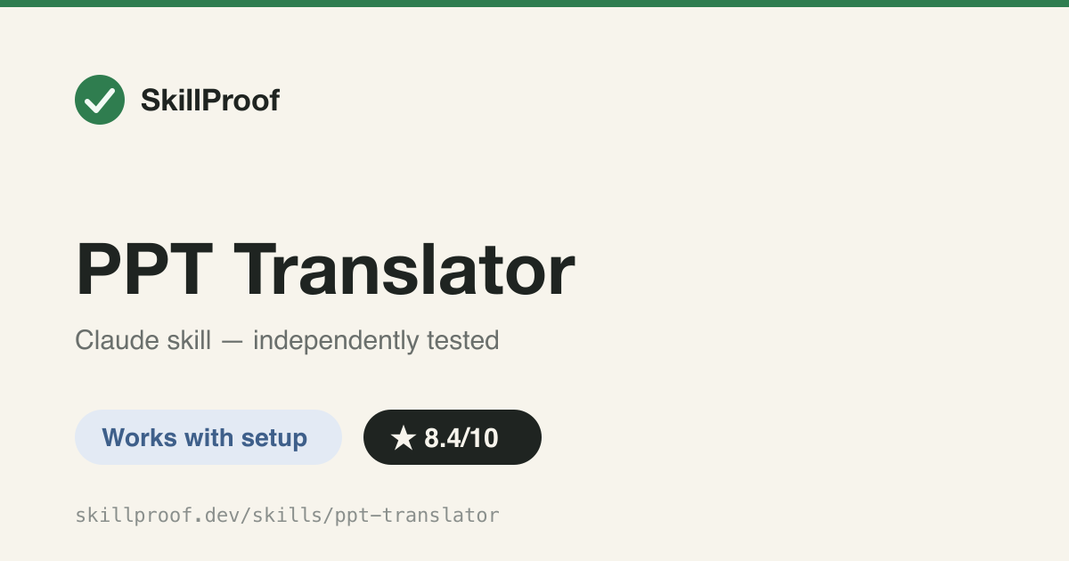 PPT Translator — Translates .pptx decks via any LLM provider while trying to preserve fonts, color, tables (alignment is buggy).