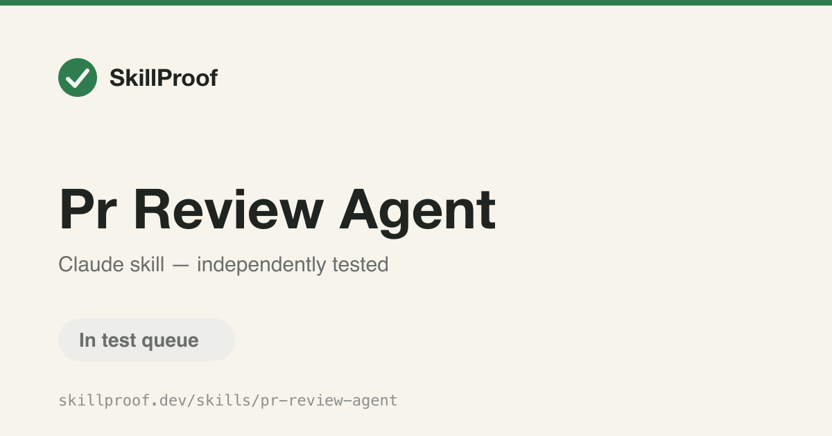 Pr Review Agent — Orchestrates a full PR review with blast-radius and drift checks before merge.