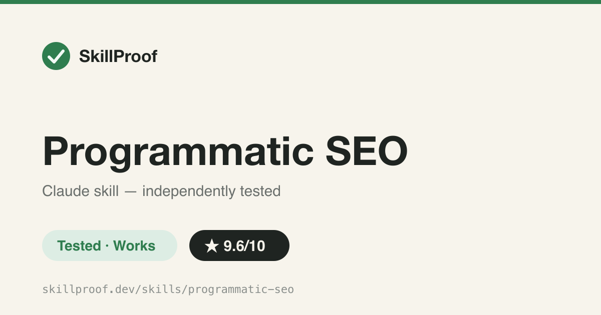 Programmatic SEO — 12-playbook framework for templated pages at scale (locations, comparisons, integrations, glossary...) with an explicit thin-content guardrail checklist.