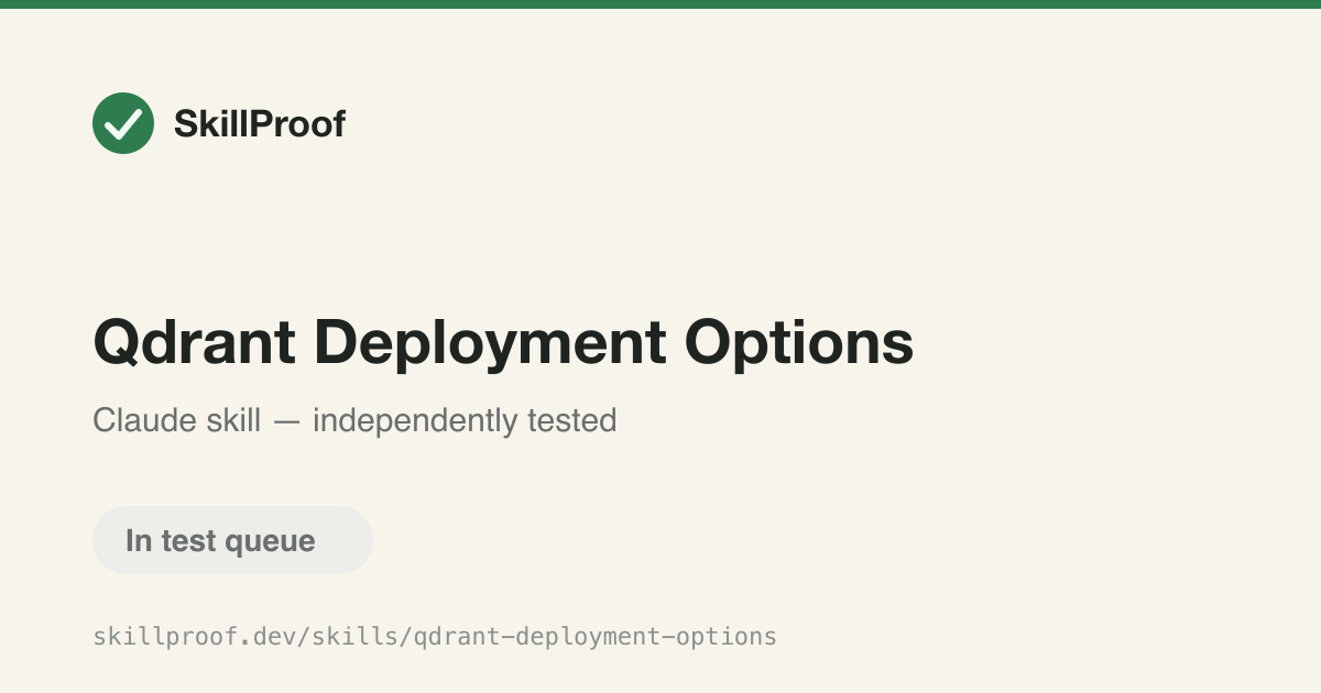 Qdrant Deployment Options — Guides choosing between Qdrant deployment options like Docker, Cloud, and embedded.