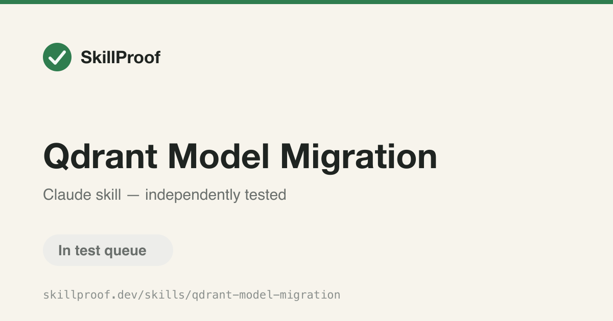 Qdrant Model Migration — Guides migrating embedding models in Qdrant without downtime.