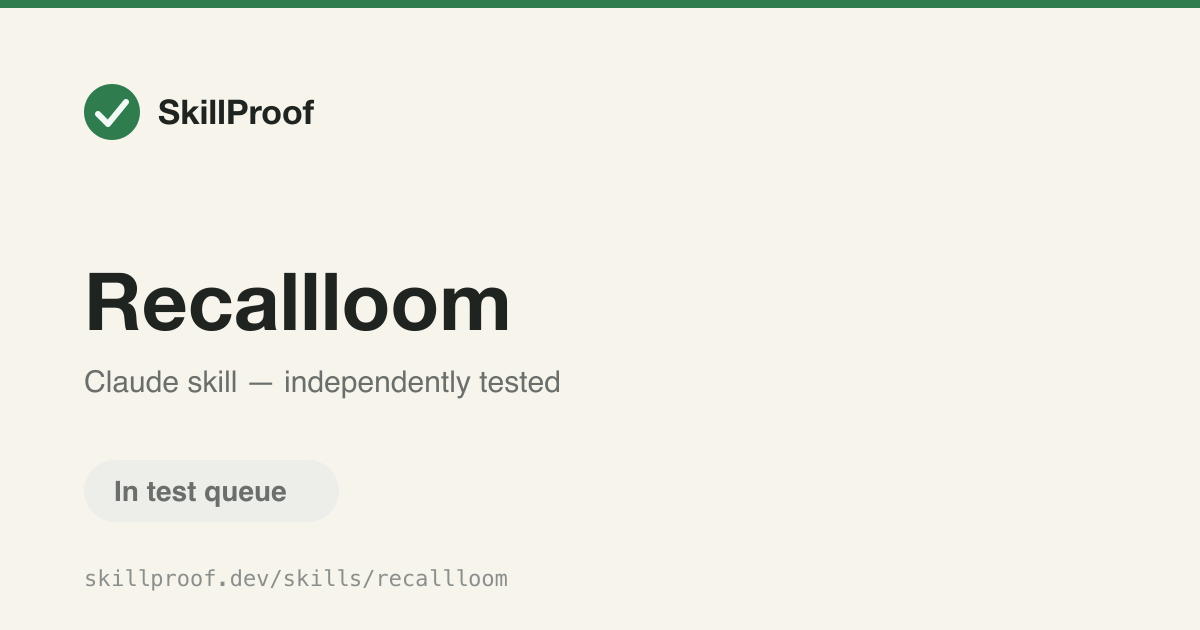 Recallloom — Maintains file-based project memory to restore context across long-running sessions.