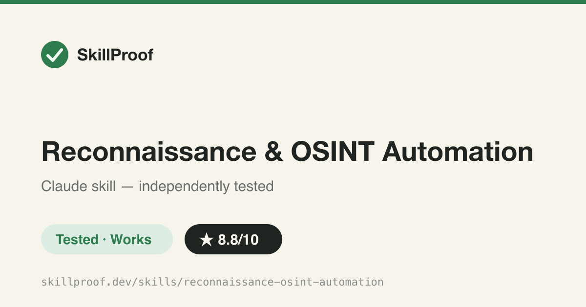 Reconnaissance & OSINT Automation — Working DNS/subdomain/tech-fingerprint recon scripts for authorized assessments