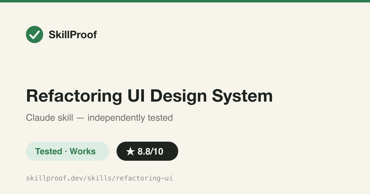 Refactoring UI Design System — Refactoring-UI design principles: personality, muted color, hierarchy, spacing, type