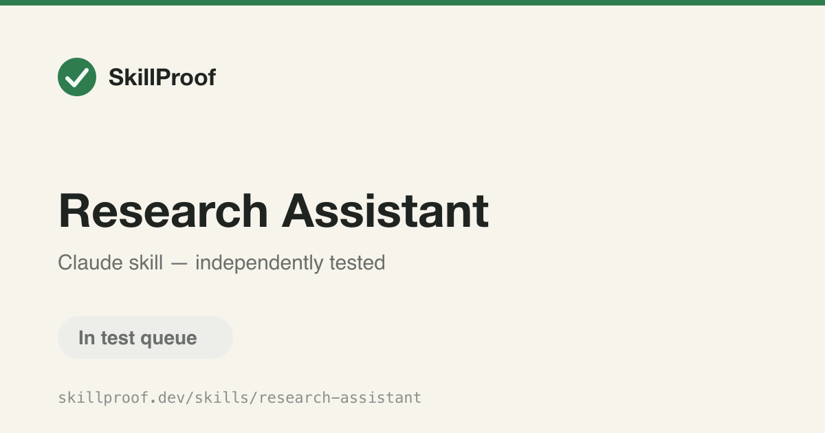 Research Assistant — Search academic papers and citations on Semantic Scholar for a research topic.