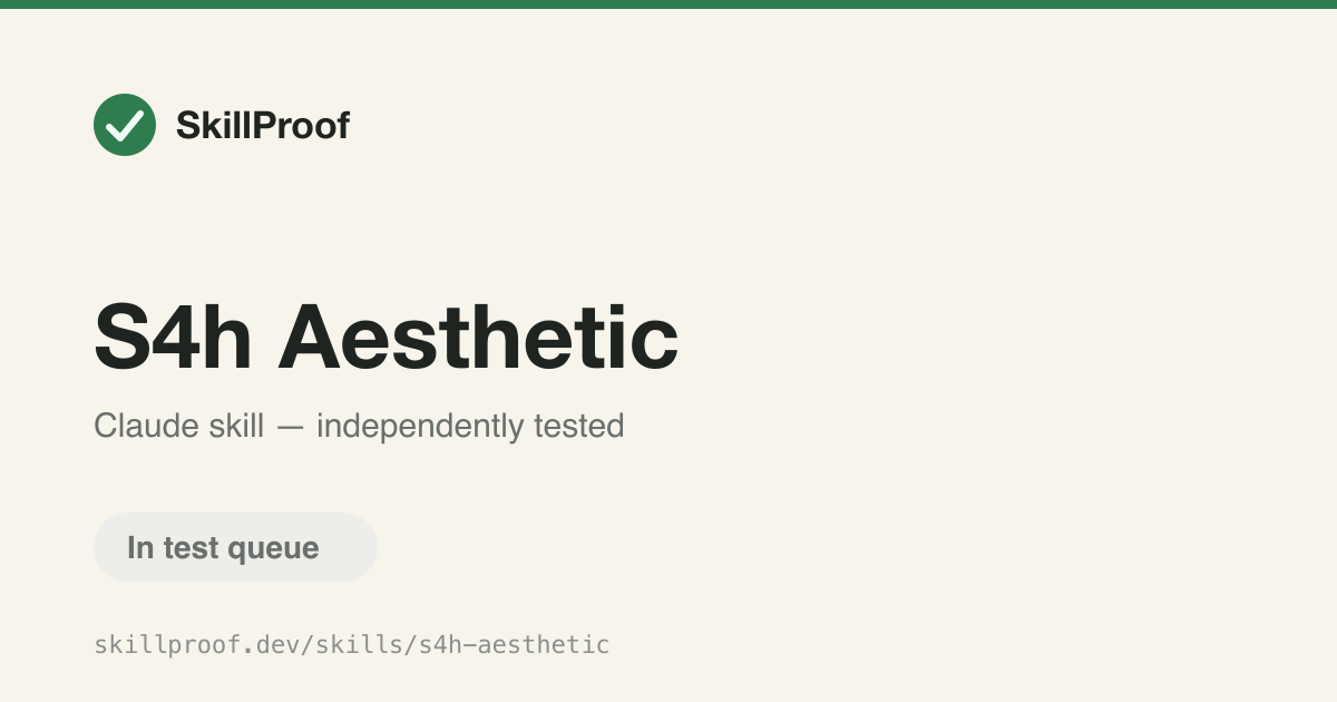 S4h Aesthetic — Routes to the right aesthetic-review skill for evaluating design elegance and simplicity.