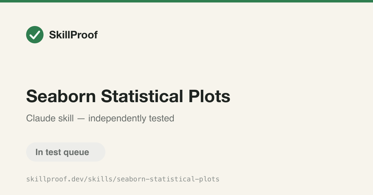 Seaborn Statistical Plots — Creates statistical visualizations in matplotlib with native pandas support.