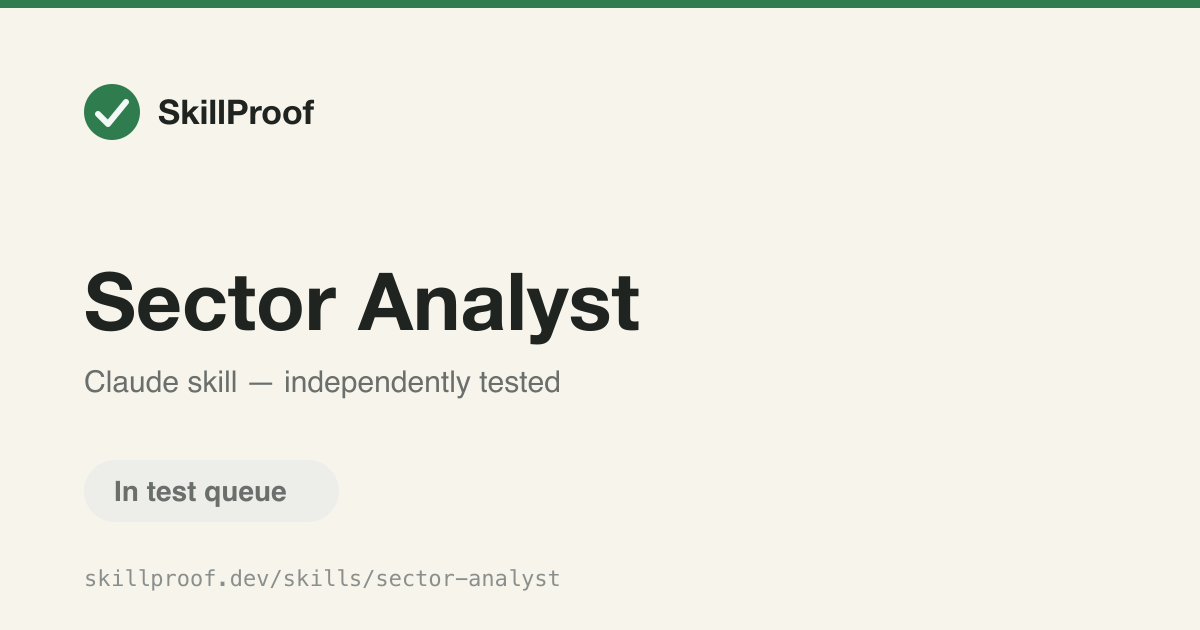 Sector Analyst — Analyzes sector and industry performance charts to identify market rotation patterns.