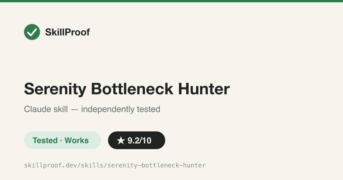 Serenity Bottleneck Hunter — Reverse-map a theme's supply chain to overlooked upstream bottleneck stocks