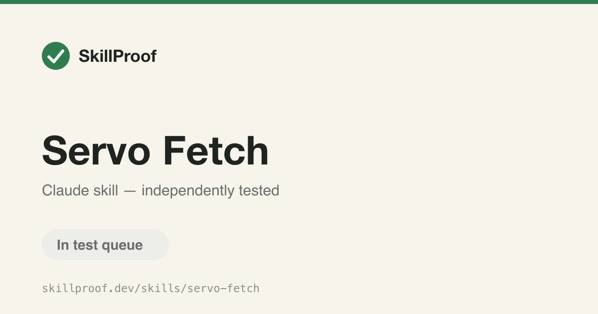 Servo Fetch — Fetches and renders web pages with the Servo engine for screenshots and JS-heavy content.