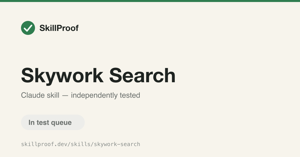 Skywork Search — Searches the web for real-time information using the Skywork search API.