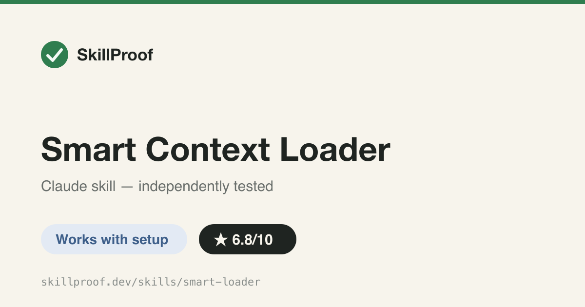 Smart Context Loader — Suggests files to preload from templates and historical usage patterns when a new task starts.