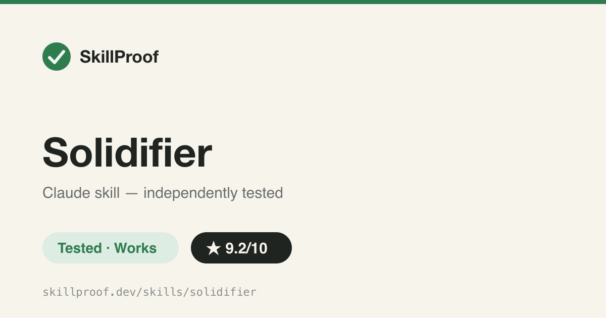 Solidifier — SOLID refactoring with restraint — measurably less abstraction bloat