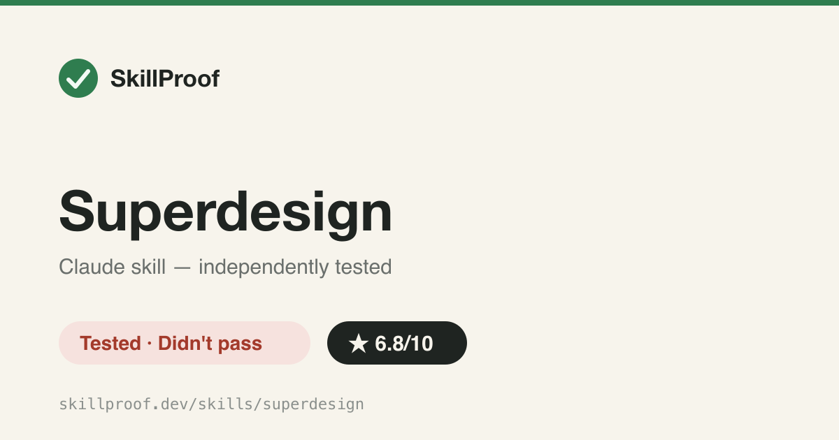 Superdesign — Drives the Superdesign CLI to reproduce, then branch, your UI on a design canvas