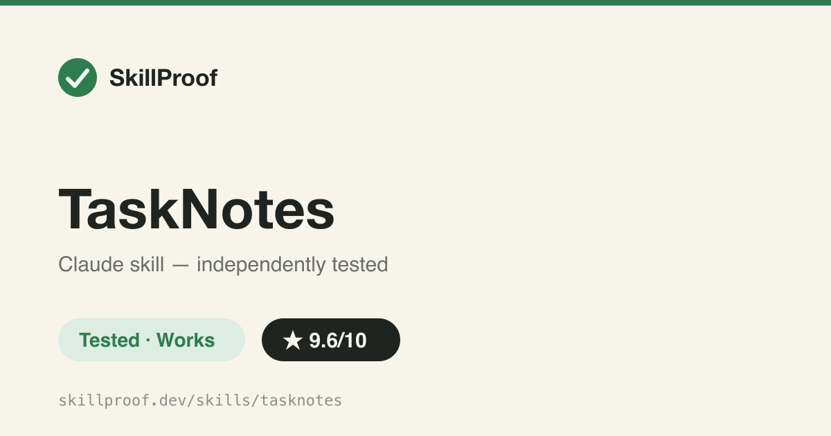 TaskNotes — Create, query, and complete tasks in an Obsidian TaskNotes vault via MCP, HTTP API, or raw files.