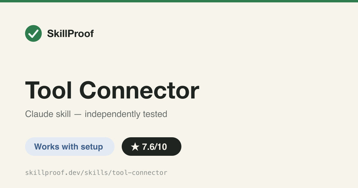 Tool Connector — Connect work tools (Slack, Jira, GitHub, internal apps) to your agent via local recipes