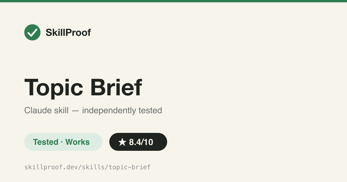 Topic Brief — Turns time-boxed public news into a sourced, self-contained HTML briefing for WeChat.