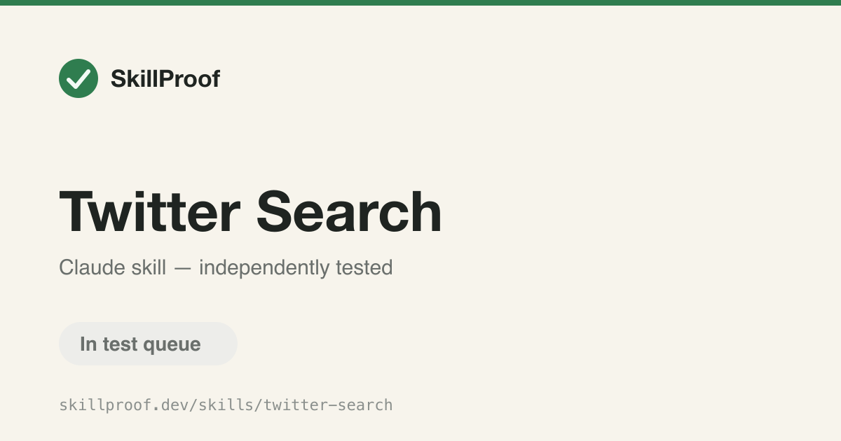 Twitter Search — Search Twitter/X for crypto sentiment, influencer takes, and community discussion.