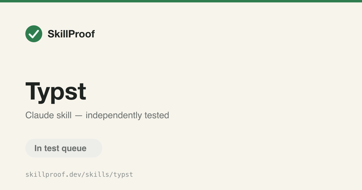 Typst — Create and develop Typst documents, templates, and packages.