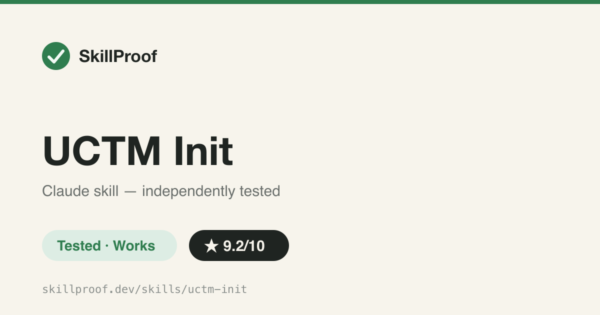 UCTM Init — One-shot project bootstrap for uc-taskmanager: creates works/ and configures Bash permissions.