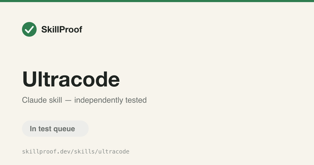 Ultracode — Plans, splits, and delegates a coding task across subagents, then integrates and verifies.