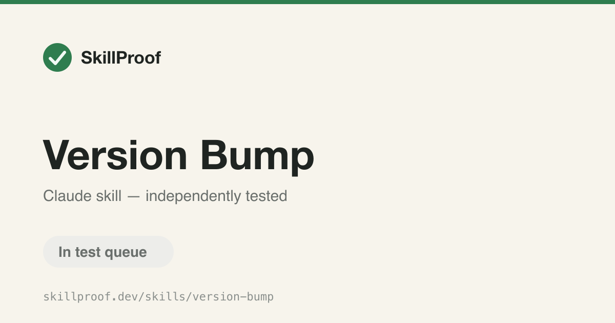 Version Bump — Bumps version numbers across the Claude Code Handbook monorepo during release prep.