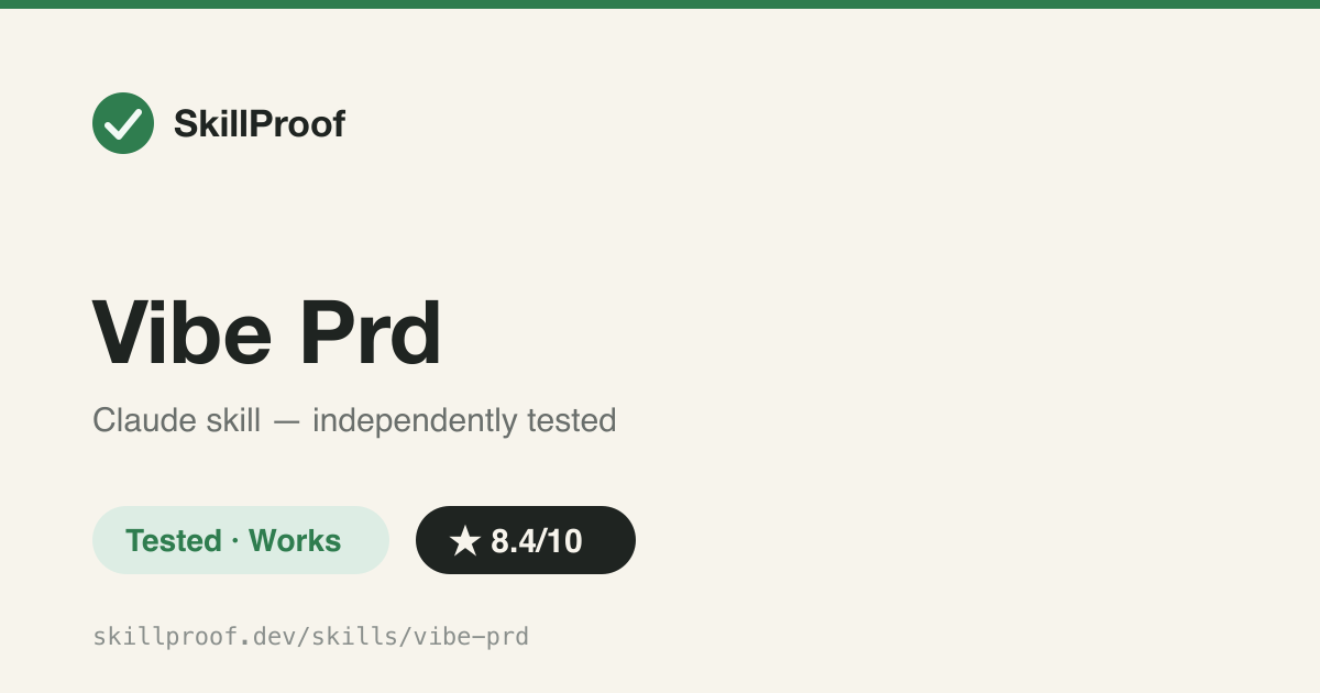 Vibe Prd — Interview-driven PRD generator that outputs a templated, handoff-ready MVP requirements doc.