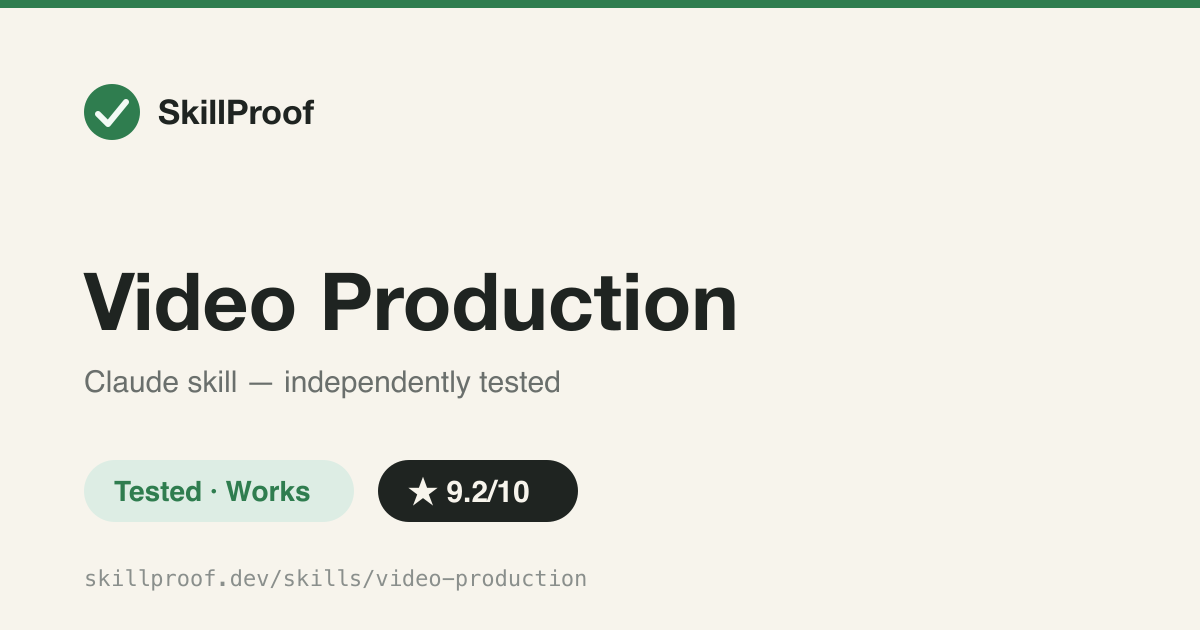 Video Production — Structured pipeline for narrated videos: job workspace, TTS voiceover, Manim/ffmpeg render, QC, and archival.