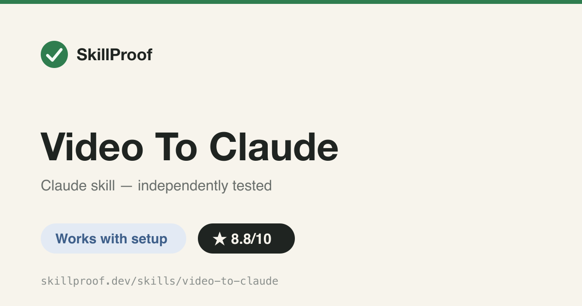 Video To Claude — Sends a video/GIF to Gemini's video model, gets back a frame-accurate JSON build spec.