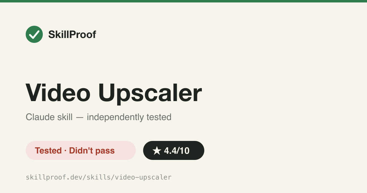 Video Upscaler — Curl recipe for a video-upscaling backend the repo never ships