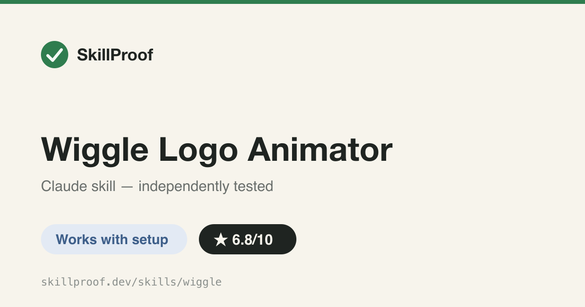 Wiggle Logo Animator — Turns a static logo into a looping Lottie animation with loop validation