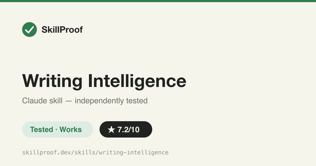 Writing Intelligence — Anti-slop writing framework: banned-phrase lists, cadence rules, and genre score