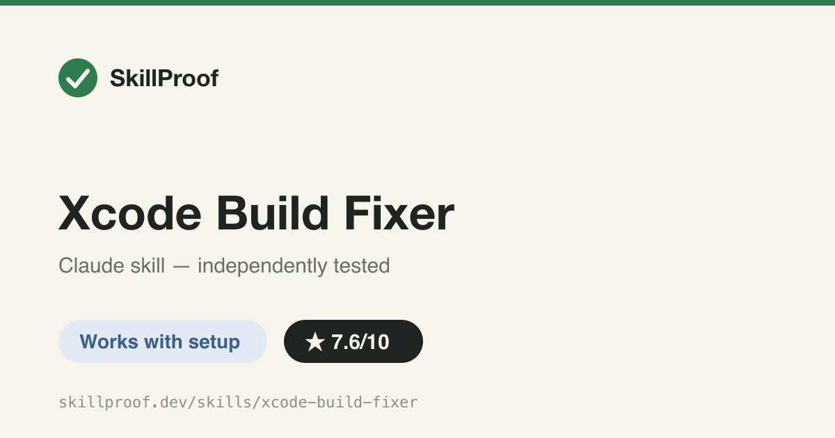 Xcode Build Fixer — Applies approved Xcode build-setting, script-phase and Swift fixes, then re-benchmarks